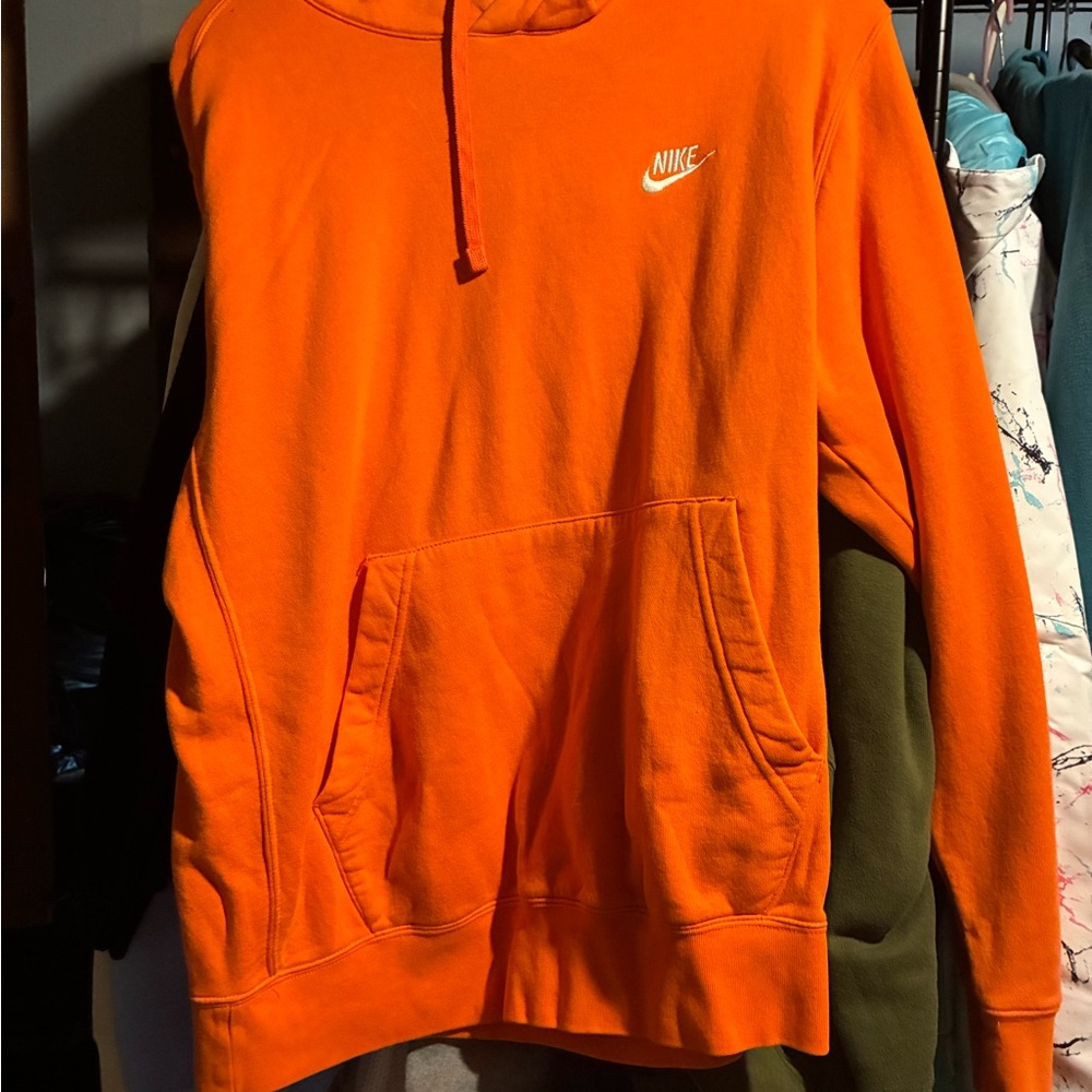 Nike Orange Oversized Long Sleeve Sweatshirt